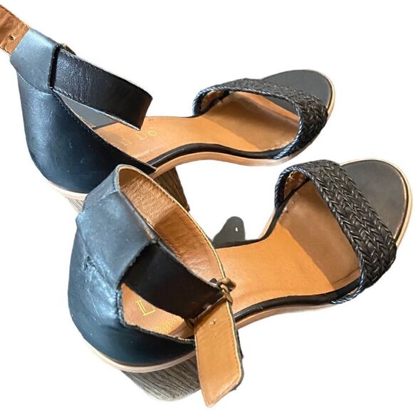 Anthropologie Lien Do Black heels Size 9 - Picture 2 of 7